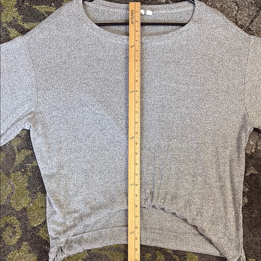 GAP Gray Tie Front Relaxed T-Shirt - Picture 8 of 8